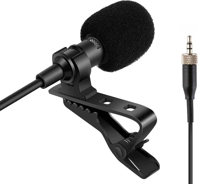 Lavalier Microphone Lapel Microphone Compatible with Wireless Transmitter - Unidirectional Condenser Mic – 3.5mm Screw Lock Plug image 1