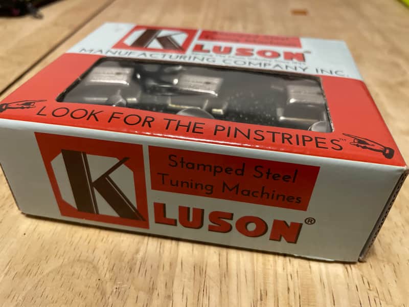 Kluson Deluxe 6 inline Tuners for Fender Strat Tele KD-6B-Nickel Double Line image 1