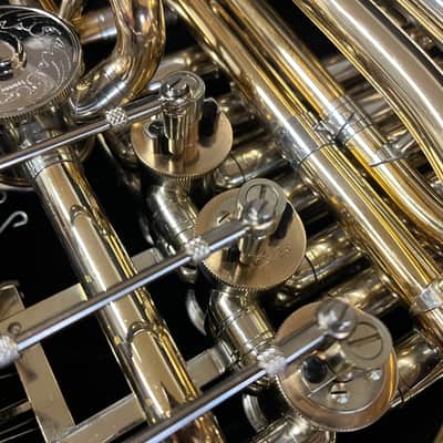 Beautiful Gold Brass Alexander 103 Double Horn image 8