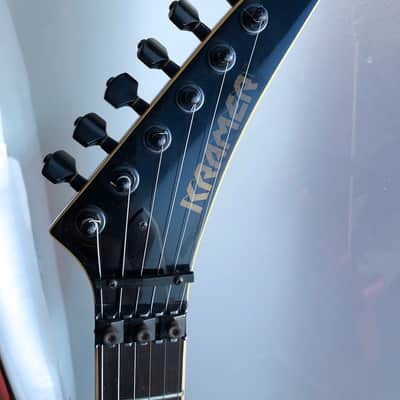 1987 MIJ By ESP Kramer Bluesbreaker, Neck-Through, Gradient Metallic Orange, Kramer Gig Bag image 3