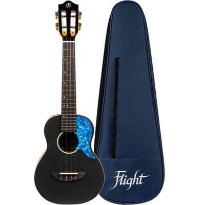 Flight IRIS CONCERT BK Solid Spruce Top Okoume Neck 4-String Ukulele w/Padded Gig Bag image 3