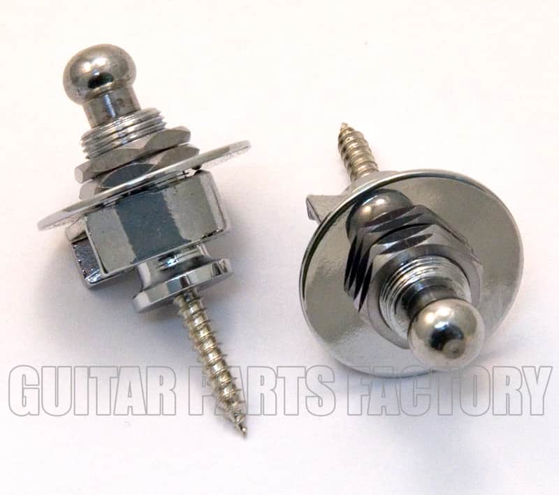 AP-0680-010 Quality Chrome S-Style Strap Locks & Buttons Fit Schaller For Guitar/Bass image 1