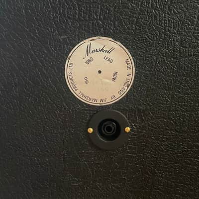 Vintage Marshall JMP #1960A 4x12  Slant cab Cabinet - G12m Blackbacks Kurt Muller 1777 Lead cones 1978 image 6