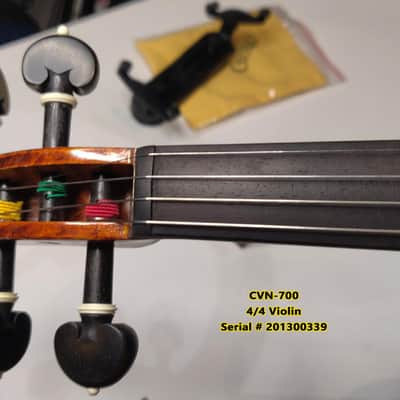 4/4 Advanced to Professional Level Violin Featuring Aged 7 Years+ Select Solid Spruce Top Highly Flamed One-Piece Maple Back and Sides, Real Ebony Components, Brazilwood Bows, Hand-Rubbed... image 21