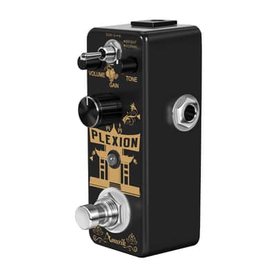 Amuzik Plexion Distortion Pedal for Guitar or Bass with Bright and Normal Mode True Bypass image 3