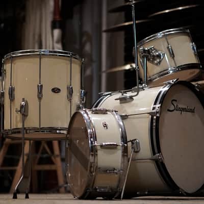 Slingerland 12/14/20/5x14" Stage Band Drum Set - 1970s Gloss White image 1