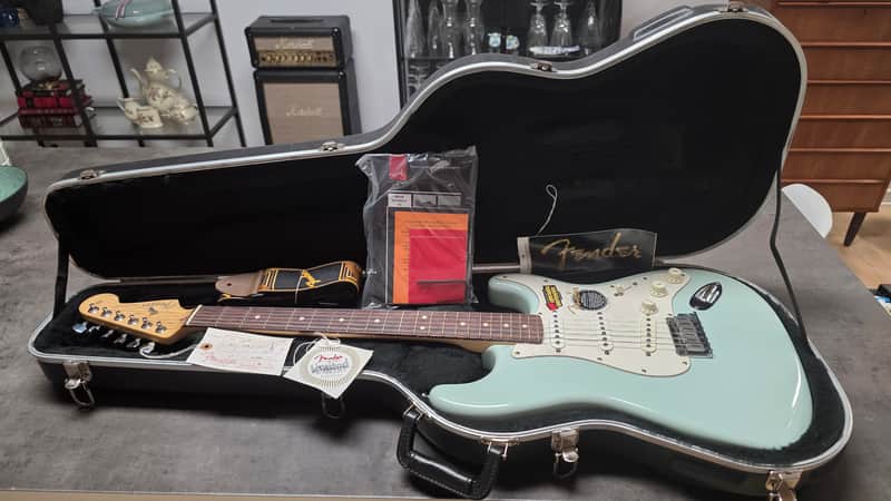 2001 Fender American Stratocaster BRAND NEW TIME CAPSULE Daphne Sonic Blue Custom Color FSR Special Limited Edition Run USA Standard Strat Electric Guitar NEVER PLAYED CASE QUEEN image 1