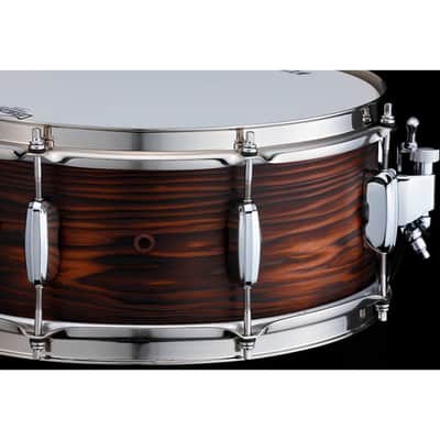 Tama Star Reserve Solid Japanese Cedar Snare Drum 14x6 Burnt Oiled Cedar image 3