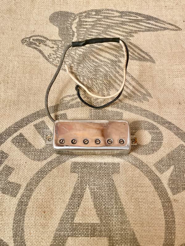 1980 Gibson Patent Stamp (Pat No) Mini Humbucker Pickup Chrome Vintage 1980's image 1