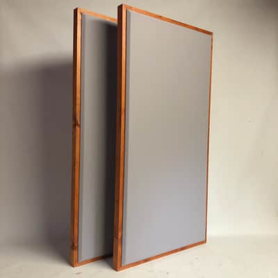 Custom Framed Acoustic Wall Panel | Aluminum Fabric & Gunstock Wood Frame | Furniture-Quality Sound Absorbing Panel | Recording Studio, Home Studio, Mixing Room, Podcast Studio, Home Theater, Listening Room, Office & Vocal Booth | Made in USA image 4
