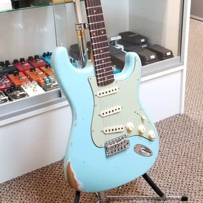 used 2024 Fender Custom Shop Late-1962 Stratocaster Relic in Faded Aged Daphne Blue, Excellent Condition with OHSC & Paperwork! image 8