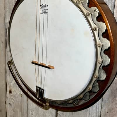 1920's Ludwig Columbia Tenor Banjo Natural, Great 4 String. OCBC ! image 4