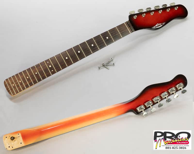 Burns-Baldwin Split Sound Jazz-neck with Van Ghent tuners 1966 - Red Sunburst image 1