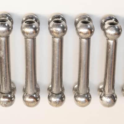 (7) Original Ludwig Nickel Plated Tube Lugs for Wood Shell Snare Drum, Set of Seven, 2  7/16" Length, Mounting Hardware / 1920s-30s image 9