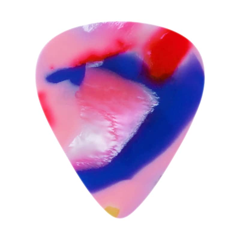 Celluloid Psychedelic Pearl Guitar Or Bass Pick - 0.71 mm Medium Gauge - Premium Made In USA - 351 Shape - 12 Pack image 1