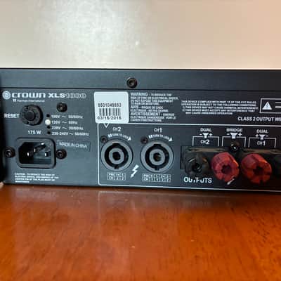 Crown XLS 1000 2-Channel High Density Power Amplifier 2010s - Silver image 8