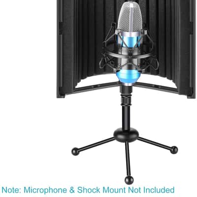 Pop Filter Microphone Isolation Shield + Tripod image 2