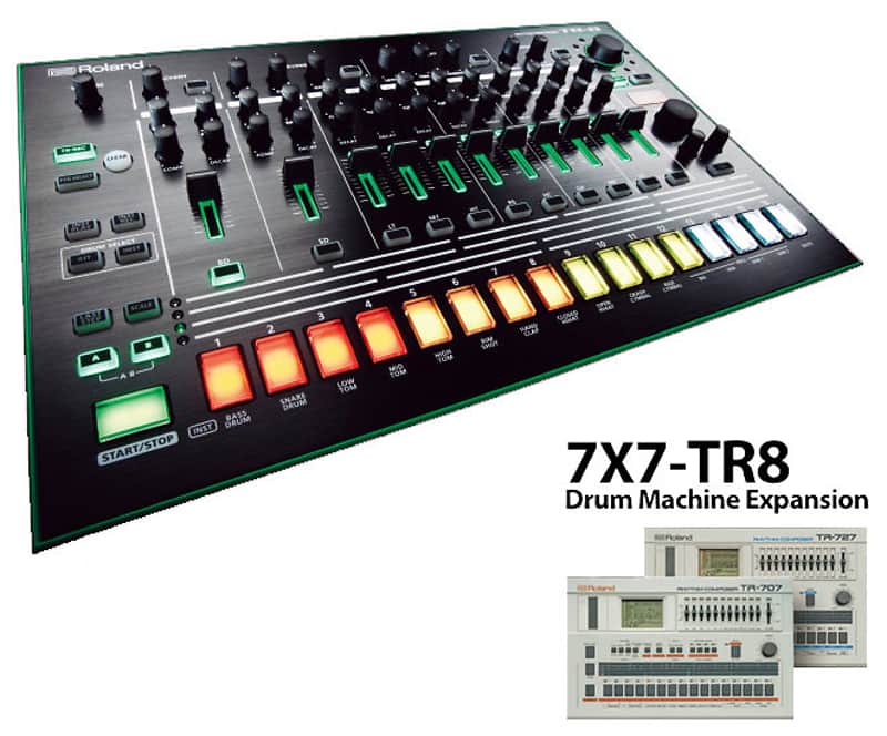 Roland AIRA TR-8 Drum Machine + 7X7-TR8 Expansion Combo | Reverb