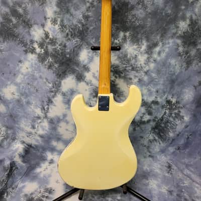 Vintage RARE 1966 Japan Pleasant SE 218 Shinko Gakki Made Electric Guitar Faded White Pro Setup New Strings Gigbag image 13