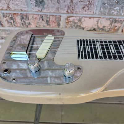 Vintage 1957 Fender Studio Deluxe Six Lap Steel Guitar w/ Original Tweed Hardshell Case, Legs! image 7