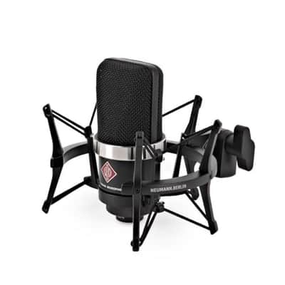 Neumann TLM 102 Black Cardioid Condenser Microphone Studio Set w/ Shock Mount MT image 1