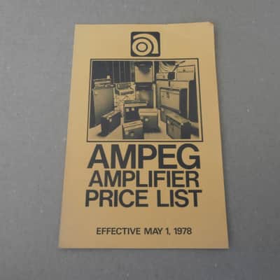 Vintage May 1978 Ampeg Amplifier Price List! Rare, Original Case Candy, Paperwork! image 1