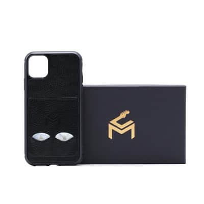 "The Pick Solution" iPhone 11 Pro Leather  Case With Guitar  Pick Storage Slots - Iphone 11 Pro image 2