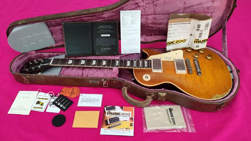 Gibson Les Paul Ultra Aged R9 BRAZILIAN ROSEWOOD Lemon drop (2018) + original vintage 1961 unsealed PAFS + 1959 hardware image 1