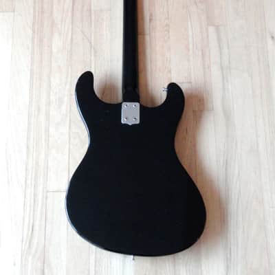 1970s Mosrite Firstman Vintage Electric Bass Guitar Black Mark I Japan Avenger image 3
