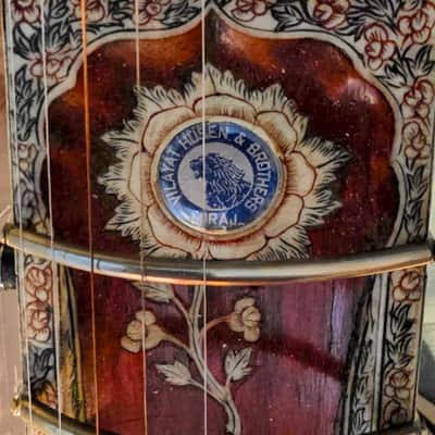 SITAR Antique by HUSEN & Brothers, Miraj, India 7 String Custom Grand Concert "Baritone" 1950's Only 1 known of, Confirmed by Grandson made by Grandfather! - image 14