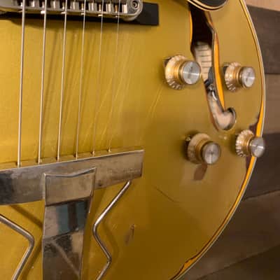 Gibson Epiphone ES 175 Premium Relic Hollow Body Jazz Box Gibson Gold Top Gold Nitro Repaint image 5