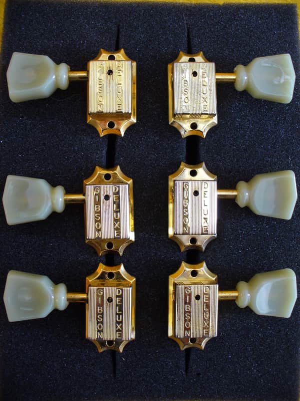 Gibson tuners machine head kluson style 3+3 90 - gold image 1