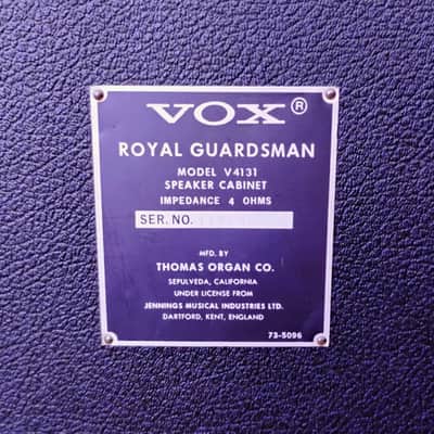 VOX - 1967 Westminster V1182 Solid State Amp Head - 1968 Royal Guardsman Model V4131 Cabinet - Rolling/Tilting Metal Stand - Black - Thomas Organ Company - California - USA - "AS-IS" image 11