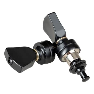 NEW Gotoh UPTL-UB4B Sealed Planetary Ukulele LONG Tuning Keys Keystone - BLACK image 2