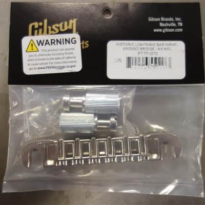 GIbson PTTP-070 Lightning Bar Wraparound Tailpiece Nickel image 2
