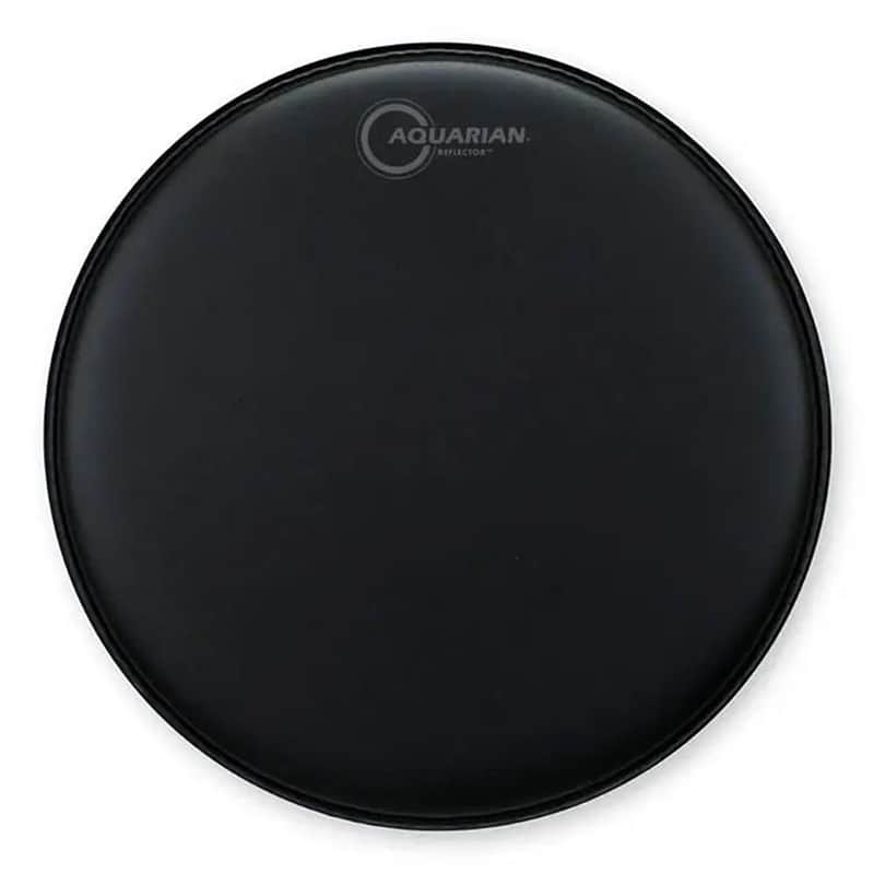 Aquarian Texture Coated Satin Black Reflector Drumhead 13" image 1