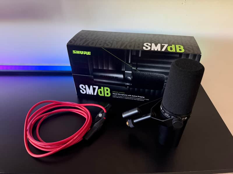Micro Shure SM7dB + Bras + Câble XLR image 1