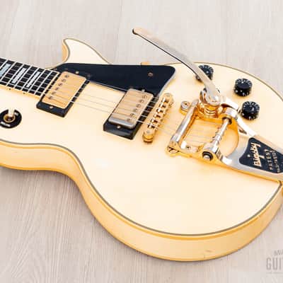 1988 Gibson Les Paul Custom Vintage Guitar Alpine White w/ Bigsby B7, Tim Shaw PAFs & Case image 11