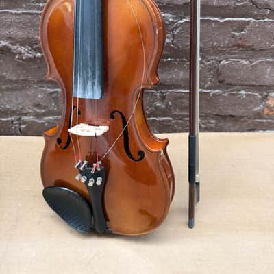 Josef Florenz Luby (Schonbach) 4/4 Violin Outfit w/ Bow & Hard Case – Used – Needs Chinrest Hardware Replacement image 4