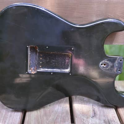 1972 Vintage Fender Stratocaster 3-Bolt Body Original BLACK 1970's Strat Guitar image 5