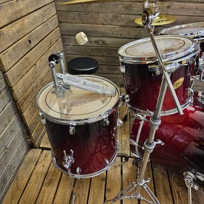 Drum Kit Ludwig Accent CS Custom Elite, Red Burst Complete USED! RKLAC050226 image 7