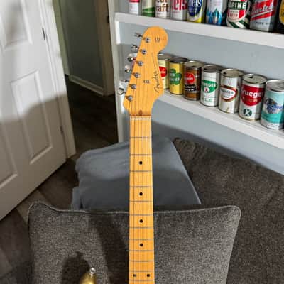 Fender American Original 50s Stratocaster guitar Aztec gold image 5