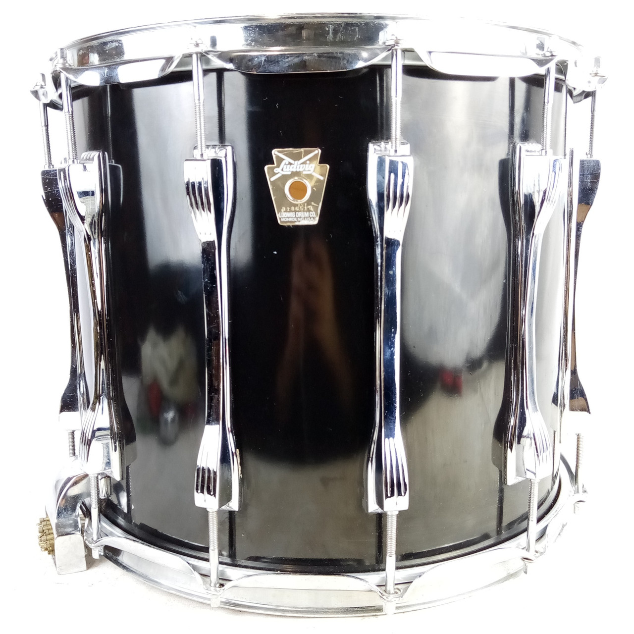 Ludwig 12x14"Black Cortex Monroe Keystone Snare Drum Vintage 90s Marching/Parade — main photograph