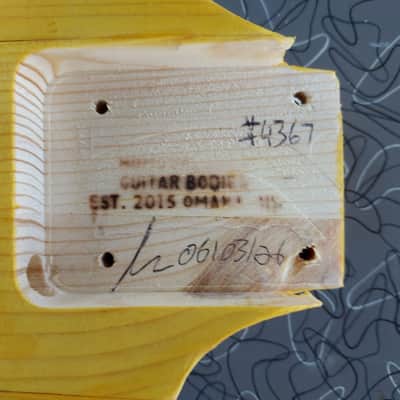 Guitar Body Flying V/Telecaster Hybrid Style Nitro Finish Pinecaster Nomoonlaser Pickguard Included image 5