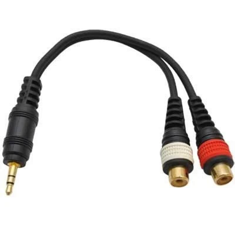 Male 1/8" to Female RCA Patch Cable Adapter Audio Connector image 1