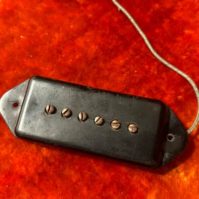 Vintage Gibson P90 Pickup 1950’s Black Bobbin Dogear w Cover Les Paul Es175 Es350 image 1