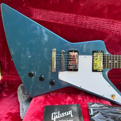 Gibson Explorer - Professional Replay Guitars Pelham Blue Refinish - OHSC image 3