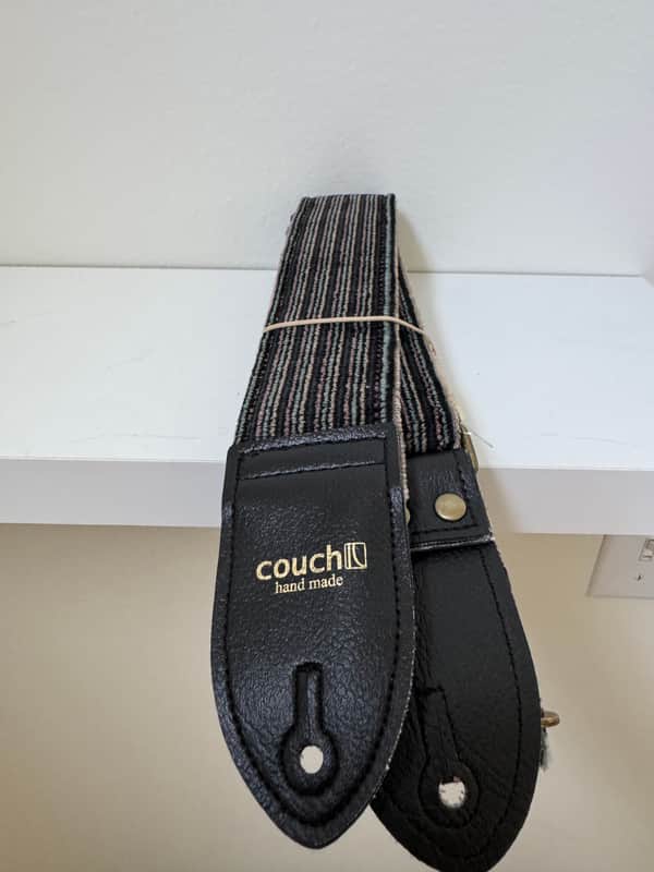 Couch LIMITED OUT OF PRODUCTION Static Age Linear VHF Vintage 1970's Velour Guitar Strap image 1