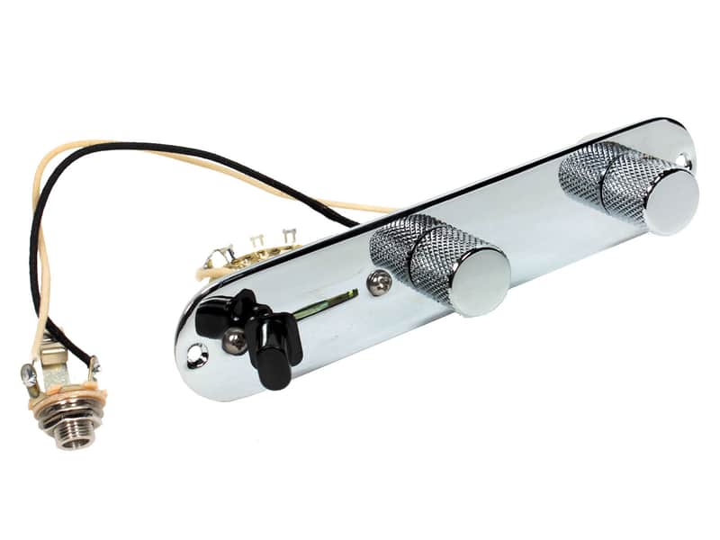 920D Custom Shop T3W-REV-C 3-Way Loaded Tele Control Plate Reverse Volume Forward image 1