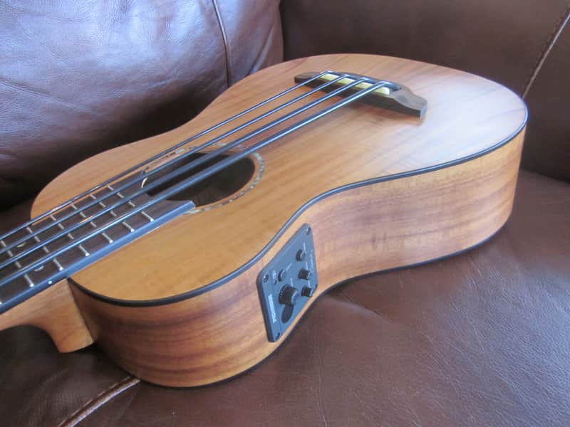 Luna Bari-Bass Koa Ukulele w/ Preamp and Gig Bag UKE BBASS KOA image 1